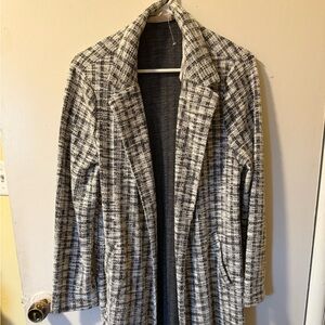 MELLOWDAY Open Front Lightweight Plaid Coat Size Medium